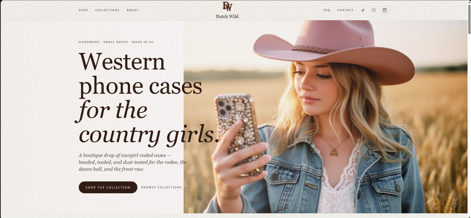 Dutch Wild — Webshop-concept — webdesign & branding
