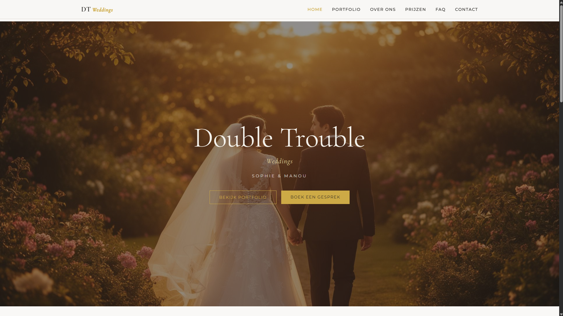 Portfolio voor een trouwfotograaf — Portfolio-concept — webdesign