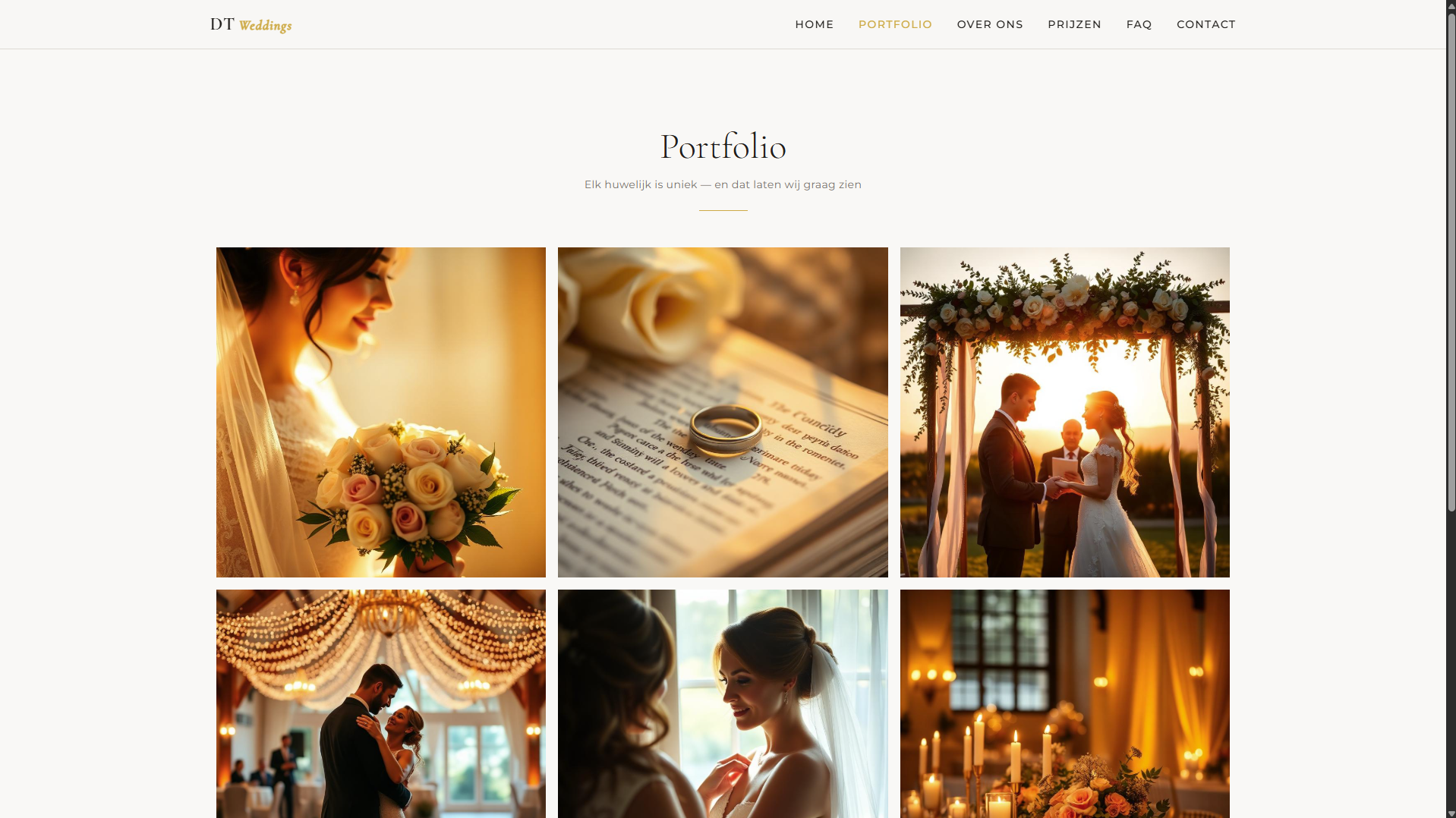 Portfolio voor een trouwfotograaf
